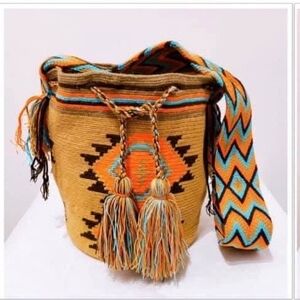 Wayuu Handcrafted Multicolor Woven Bucket Bag